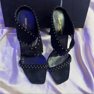 Saint Laurent Black Mules